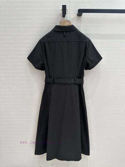 BL75327 He * M è S New Product H Dark Pattern Jacquard Small Lapel Zipper Dress Positioned With kqz6054o - Image 9
