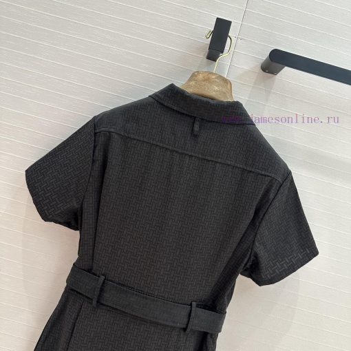 BL75327 He * M è S New Product H Dark Pattern Jacquard Small Lapel Zipper Dress Positioned With kqz6054o - Image 10