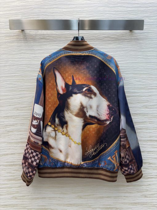 CW75355 Louis Vuitton 25 Early Spring Checkerboard Dog Pattern Jacket Jacket With Silk Scarf Te vifyvte3 - Image 9