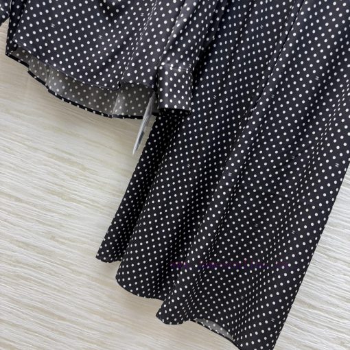 CT75361 Chanel Spring/Summer 25 Lazy And Elegant Polka Dot Silk Set Polka Dot Loose Fit Shirt+h 3cakvdct - Image 8