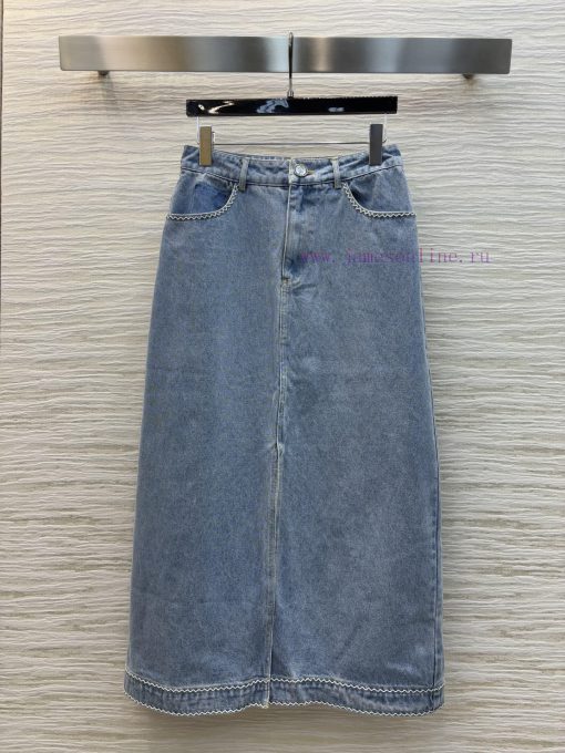 CB75363 Chanel 25 Spring/Summer Wave Line Decoration Long Denim Half Skirt Is A Must-have For C 8o6vzcjm - Image 2
