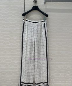 AK73917 Hermes 25s Early Spring New Product Coaching Deja Vu Printed Silk Wide Leg Straight Leg bwvzlvs0