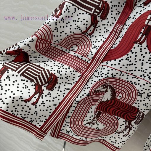 ️ AC73625 H Pop Style Steed Pendant Positioned Printed Silk Shirt 100% Silk Twill Texture Super l9ex5rfo - Image 6