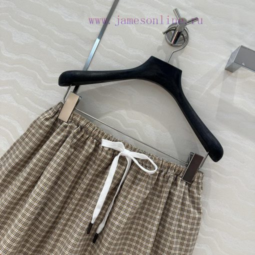 AB73921 Miu Miu Girls' Dressing Intelligent Molecular Academy Style Fine Plaid Flower Bud Fluff iqze3ash - Image 3