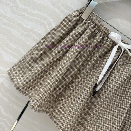 AB73921 Miu Miu Girls' Dressing Intelligent Molecular Academy Style Fine Plaid Flower Bud Fluff iqze3ash - Image 4