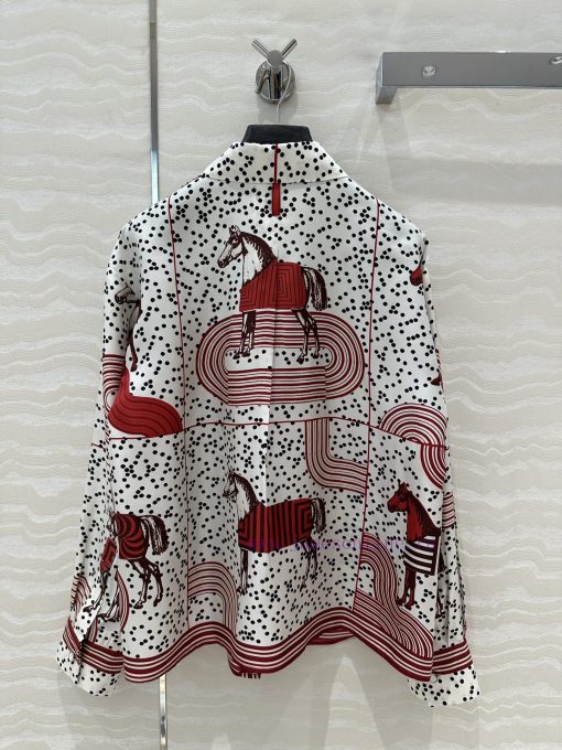 ️ AC73625 H Pop Style Steed Pendant Positioned Printed Silk Shirt 100% Silk Twill Texture Super l9ex5rfo - Image 9