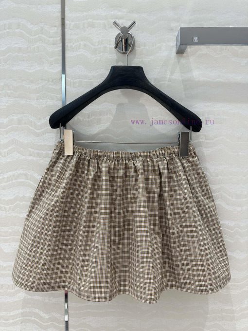AB73921 Miu Miu Girls' Dressing Intelligent Molecular Academy Style Fine Plaid Flower Bud Fluff iqze3ash - Image 10