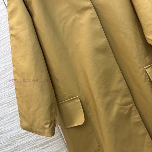 CT75379 Prada 25 Spring/Summer Show Contrasting Corduroy Collar Loose Windbreaker Mid Length Ja qsnhi4d2 - Image 6