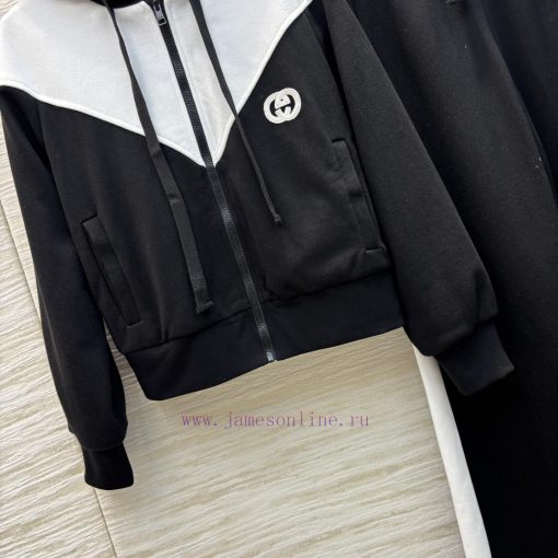 CT75382 Gucci 25 Early Spring New Collection Casual Sports Set With Contrasting Color And Zippe jvu1oux5 - Image 7