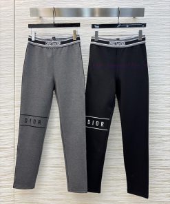 CK75385 Dior 25 New Style Elastic Waist Logo Ribbon Bottom Pants With Ribbon Splicing Bottom Pa 7wszj2ki