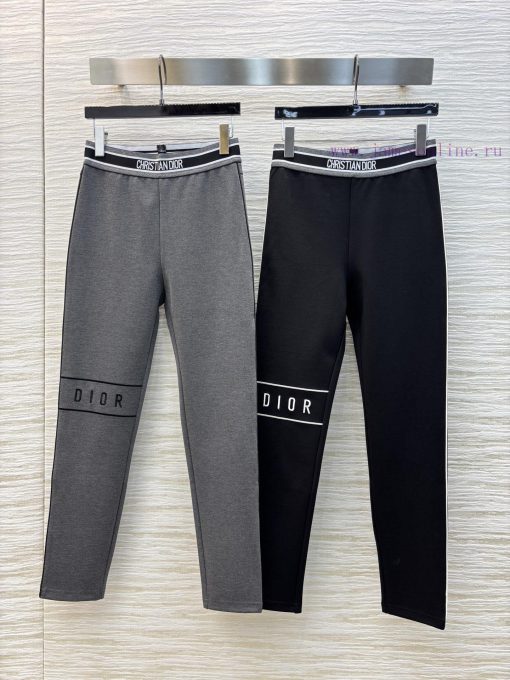 CK75385 Dior 25 New Style Elastic Waist Logo Ribbon Bottom Pants With Ribbon Splicing Bottom Pa 7wszj2ki - Image 2