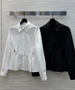 CC75386 Dior 25 Spring/Summer New Product Honeybee Embroidered Hundred Fold Waist Shirt Super A kkmpe94e