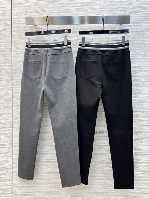 CK75385 Dior 25 New Style Elastic Waist Logo Ribbon Bottom Pants With Ribbon Splicing Bottom Pa 7wszj2ki - Image 9