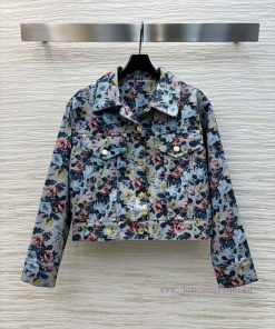 CW75392 Louis Vuitton 25 Early Spring New Collection Floral Jacquard Denim Series Floral Short xjwls43o