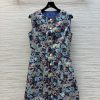 CL75393 Louis Vuitton 25 Early Spring Floral Jacquard Denim Collection Buckle And Waist Sleevel iibo9pr2