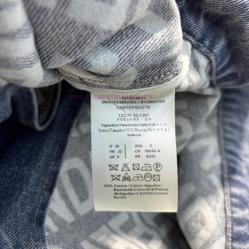 CW75396 Fendi 25 New Style Collar Short Denim Jacket With Letter Lining Three-dimensional Cutti 1kl6h8tc - Image 10
