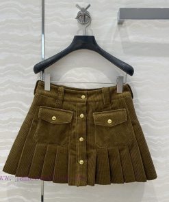 AB73299 Miu Miu Girls' Dressing Intelligence Molecular Academy Wind Light Core Velvet Folded Ha bafsocqx