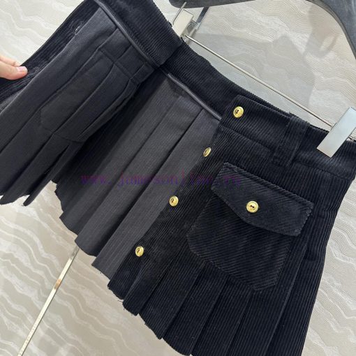 AB73299 Miu Miu Girls' Dressing Intelligence Molecular Academy Wind Light Core Velvet Folded Ha v62v4n05 - Image 7