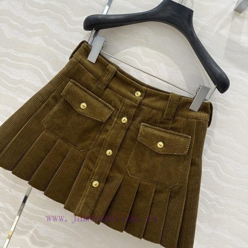 AB73299 Miu Miu Girls' Dressing Intelligence Molecular Academy Wind Light Core Velvet Folded Ha bafsocqx - Image 3