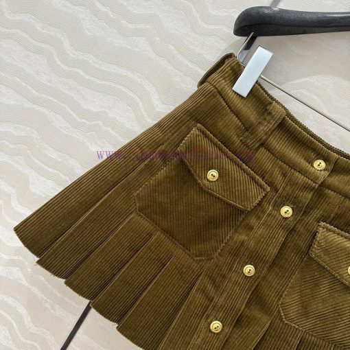AB73299 Miu Miu Girls' Dressing Intelligence Molecular Academy Wind Light Core Velvet Folded Ha bafsocqx - Image 5
