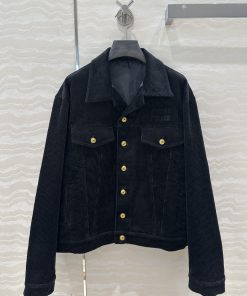AW73300 Miu Miu Girls' Dress Up Intelligent Molecular Academy Wind Light Core Velvet Jacket Wit vpwgzmh8