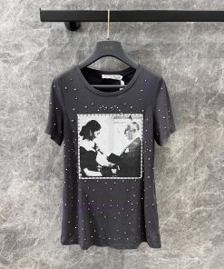 ZT60218 Dior 25Ss Early Spring New Willow Nail Print T-shirt | Yb Developed And Produced The Mo gvh8f7dd