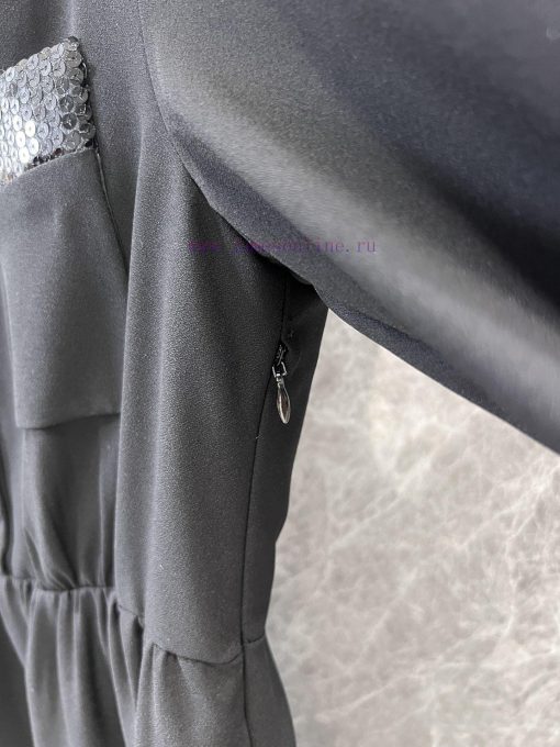 ZL60222 Celine 25Ss Early Spring New Bead Collar Dress | Produced Handmade Bead Sewing Wrinkle j3g50i4g - Image 9