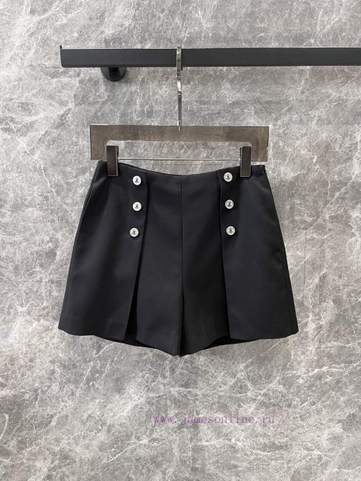ZK60225 Dior 25Ss Early Spring New Multi Button Decorative Wool Shorts | Produced With Side Zip 2y2h530x