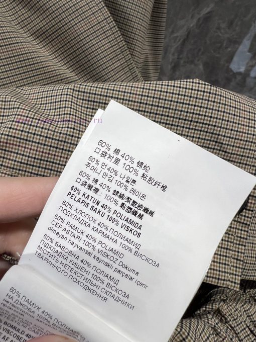 ZW60221 MiuMiuiu 25Ss Early Spring New Letter Grid Button Stand Up Collar Jacket 丨 YB Developed jjtjwdxv - Image 10