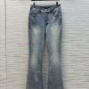 CK75510 Loewe 25SS Classic Pattern Embroidered Micro La Jeans Are Simply A Walking Leg Show Art qhg7d5bn