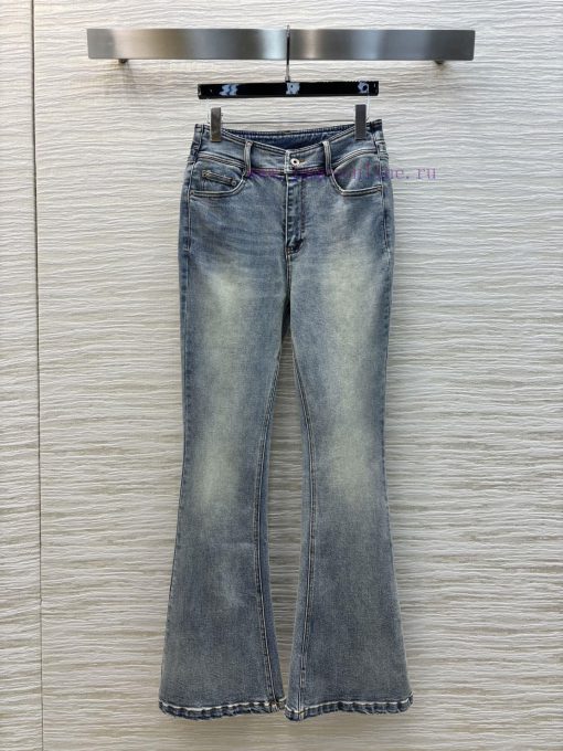 CK75510 Loewe 25SS Classic Pattern Embroidered Micro La Jeans Are Simply A Walking Leg Show Art qhg7d5bn - Image 2