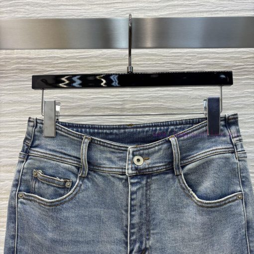 CK75510 Loewe 25SS Classic Pattern Embroidered Micro La Jeans Are Simply A Walking Leg Show Art qhg7d5bn - Image 3