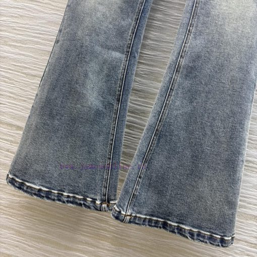 CK75510 Loewe 25SS Classic Pattern Embroidered Micro La Jeans Are Simply A Walking Leg Show Art qhg7d5bn - Image 7