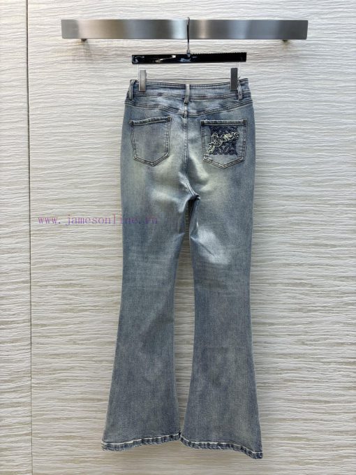 CK75510 Loewe 25SS Classic Pattern Embroidered Micro La Jeans Are Simply A Walking Leg Show Art qhg7d5bn - Image 8