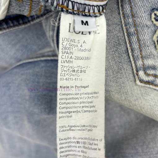 CK75510 Loewe 25SS Classic Pattern Embroidered Micro La Jeans Are Simply A Walking Leg Show Art qhg7d5bn - Image 10