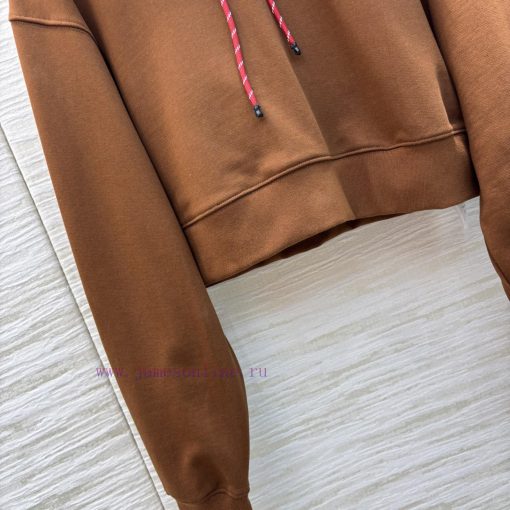CT75516 Miu Miu 25 Early Spring New Item Letter Patch Embroidered Hooded Sweatshirt Casual Set x828uwgi - Image 8