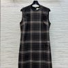 CL75518 Fendi 25 Early Spring Plaid Sleeveless Dress With Simple And Atmospheric Design Instant com31jij