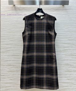 CL75518 Fendi 25 Early Spring Plaid Sleeveless Dress With Simple And Atmospheric Design Instant com31jij
