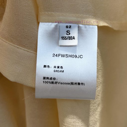 CC75521 Niche Design 25 Spring And Summer Goose Egg Yellow Handmade Bead Shirt Custom Fabric Co 8v7gncu5 - Image 10