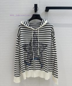 BT75522 Miss Dior Navy Style Stripe Star Flower Print Hoodie Design Linen Knitted Shirt Stripe 9bk3uqy2