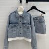 Hot Selling Recommendation ️ Early Spring BT75527 Miu Miu Girl's Outfit Set College Style Denim g7cs8uec