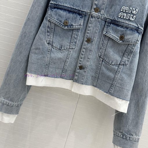 Hot Selling Recommendation ️ Early Spring BT75527 Miu Miu Girl's Outfit Set College Style Denim g7cs8uec - Image 8