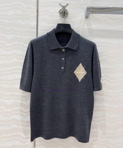 Top Selling Recommendation: AT75530 Miu Miu Girl's Outfit Fashionable And Sharp Cut Polo Collar tpbi0jxp