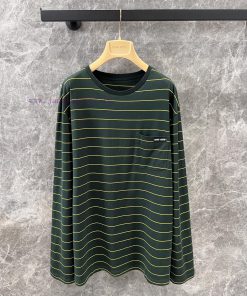 ZT60228 MiuMiuiu 25Ss Early Spring New Logo Letter Striped Long Sleeved T-shirt | Yb Developed 3o9tt4qo