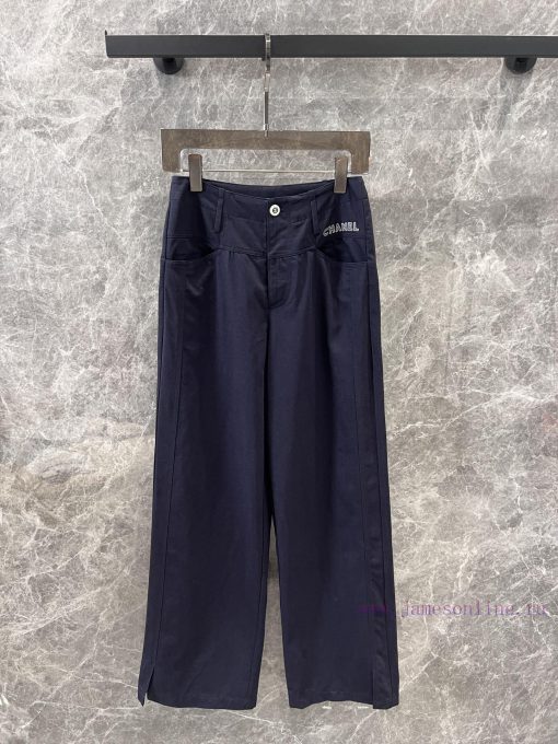 ZK60231 Chanel 25Ss Early Spring New Embroidered Letter Logo Casual Pants 丨 This Pair Of Pants kp1pgedv