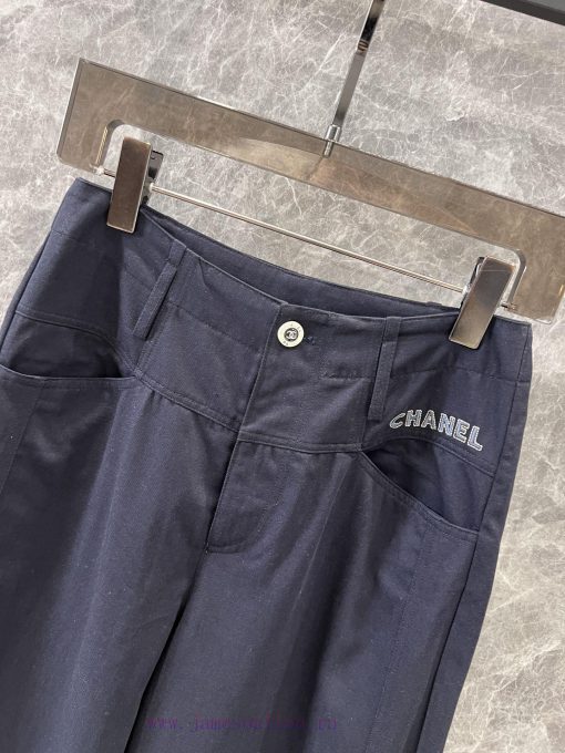 ZK60231 Chanel 25Ss Early Spring New Embroidered Letter Logo Casual Pants 丨 This Pair Of Pants kp1pgedv - Image 4