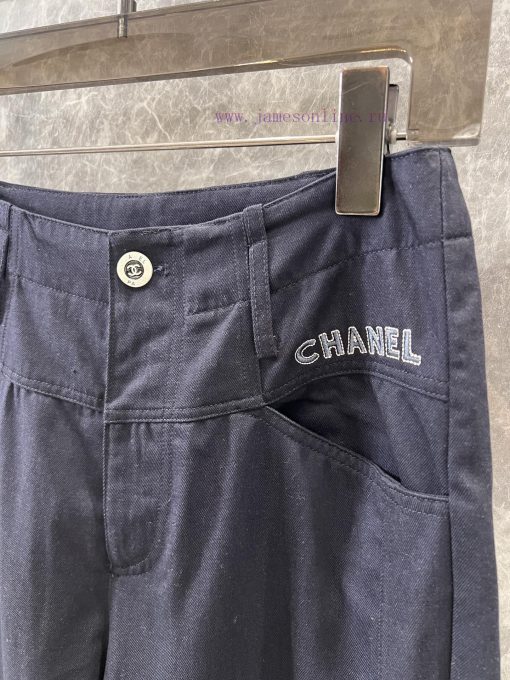 ZK60231 Chanel 25Ss Early Spring New Embroidered Letter Logo Casual Pants 丨 This Pair Of Pants kp1pgedv - Image 6