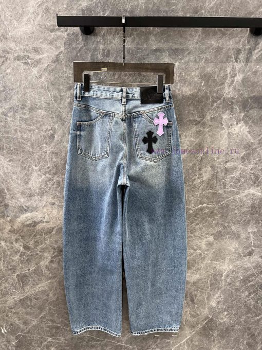 ZK60233 Chrome Hearts 25Ss Early Spring New Colorful Cross Skin Washed Jeans | Produced Super V gpou00kq - Image 3