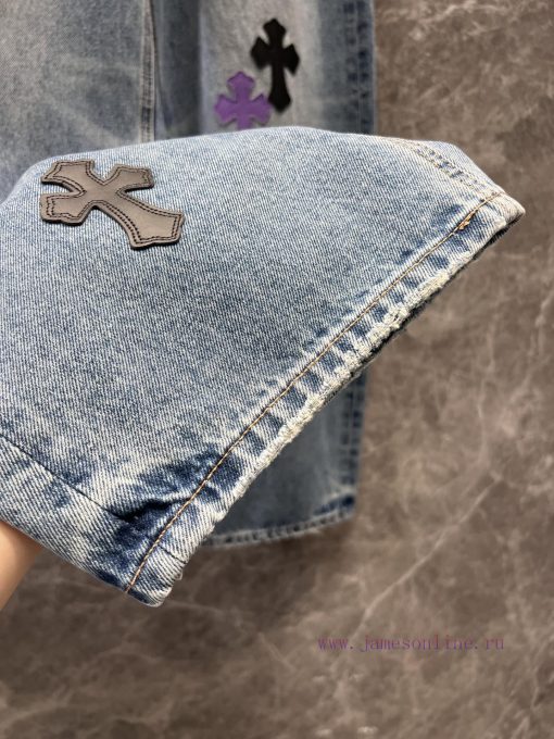 ZK60233 Chrome Hearts 25Ss Early Spring New Colorful Cross Skin Washed Jeans | Produced Super V gpou00kq - Image 9
