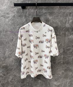 ZT60237 UHOO WU 25Ss Early Spring New Full Print House Loose Edition Short Sleeve T-shirt | Fea 6ejih11o